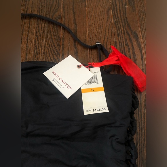 Red Carter Women’s S Black Side Lattice Strapless/Halter Cheeky Swim Suit - NWT! - Picture 5 of 16